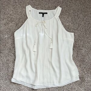 White House Black Market Ivory Sleeveless Blouse